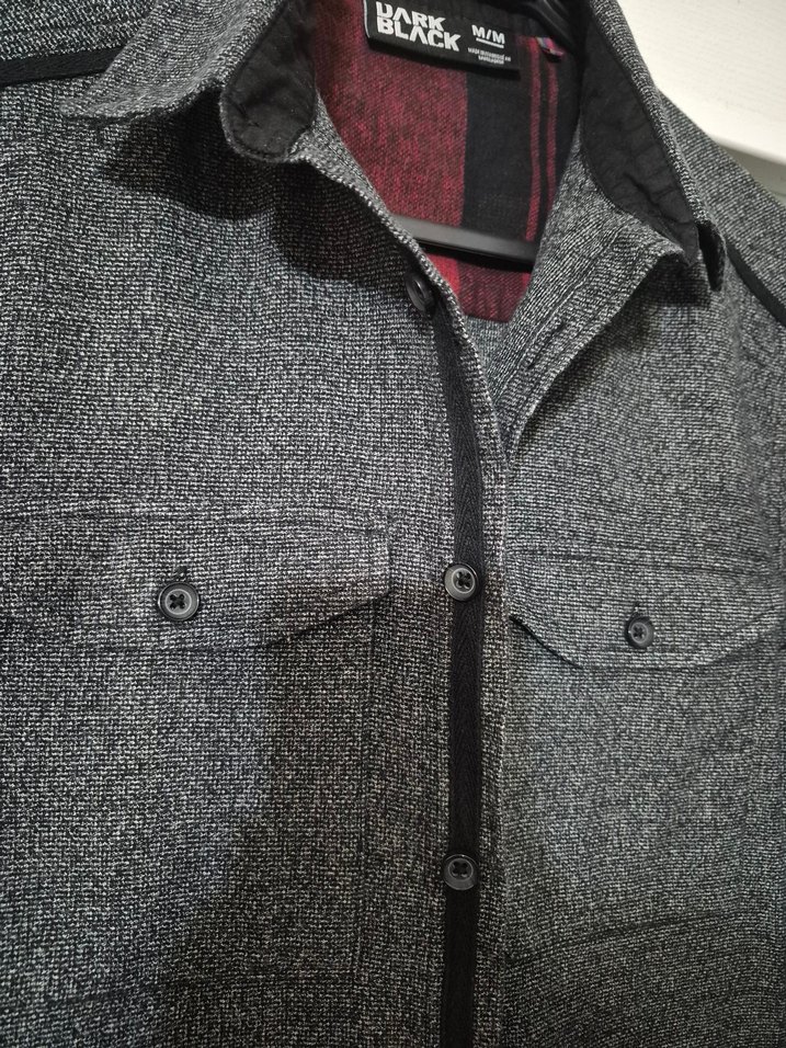 Düğmeli Gri Erkek Midi gomlek - Görsel 2