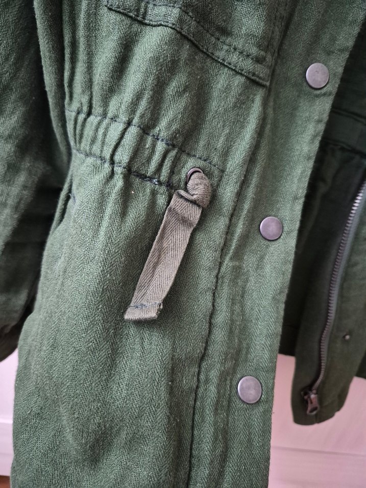 Düğmeli Yeşil Keten cocuk Ceket - Görsel 2