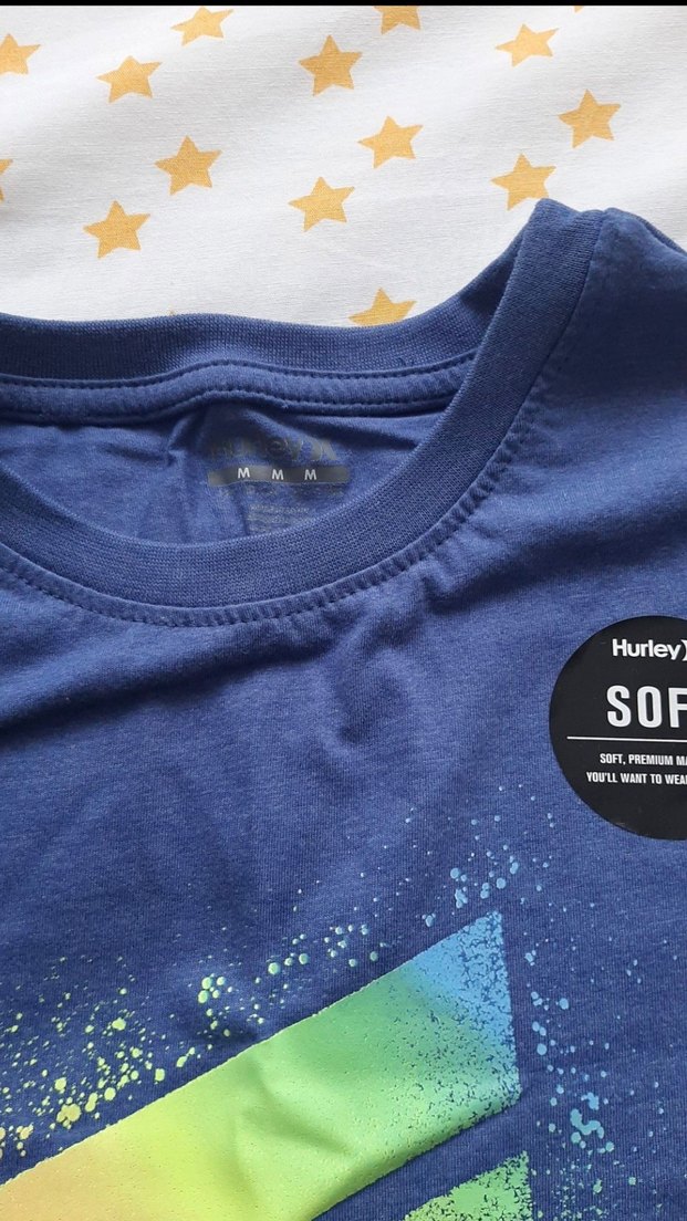 hurley Erkek Mavi Kısa Kollu Baskılı Tişört - Görsel 2