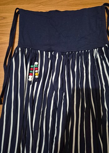 Lacivert Zebra Desenli Kadın Bol Paça Pantolon salvar - Görsel 2