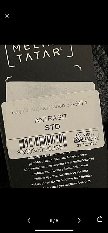 Kaşmir Kuşaklı Kaban Melike Tatar - Görsel 9