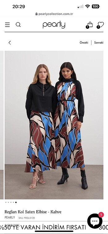 Pearly Collection saten elbise - Görsel 5