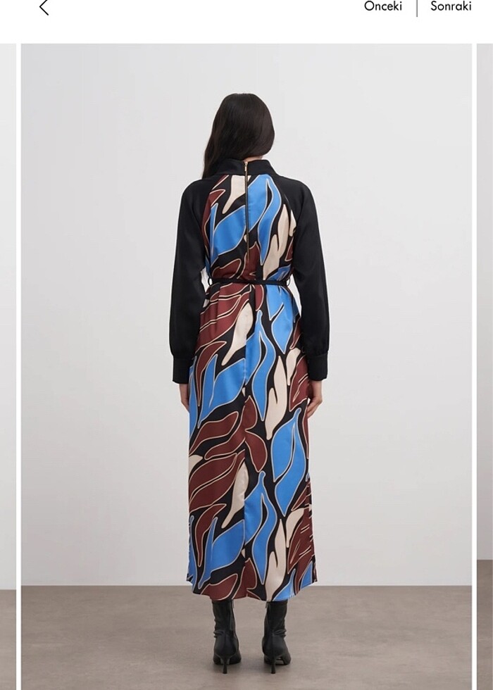 Pearly Collection saten elbise - Görsel 2