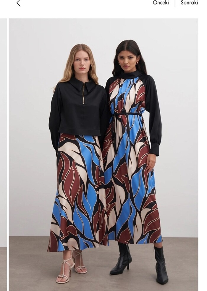 Pearly Collection saten elbise - Görsel 5