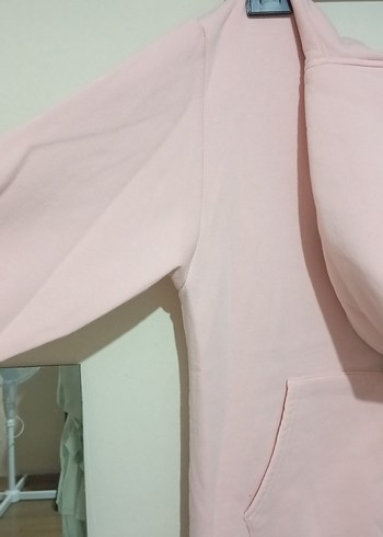 s Beden Pembe Kapüşonlu Kadın Sweatshirt