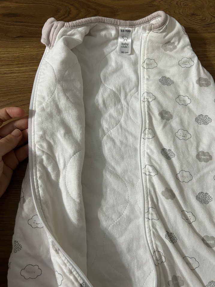 3.5 tog 60 cm Gri Bulut Desenli Uyku Tulumu - Görsel 4