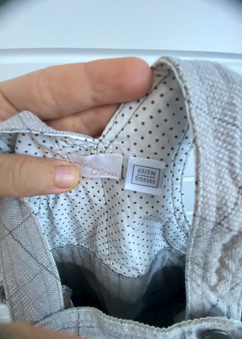 Chicco Gri Pamuklu Erkek Çocuk Salopet