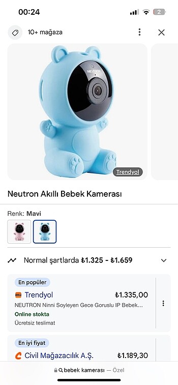 Sıfır bebek kamerası