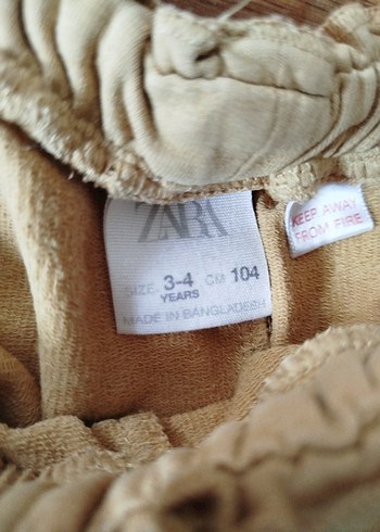 Bej Kız Çocuk Pamuklu Dar Kesim Tayt - Görsel 5