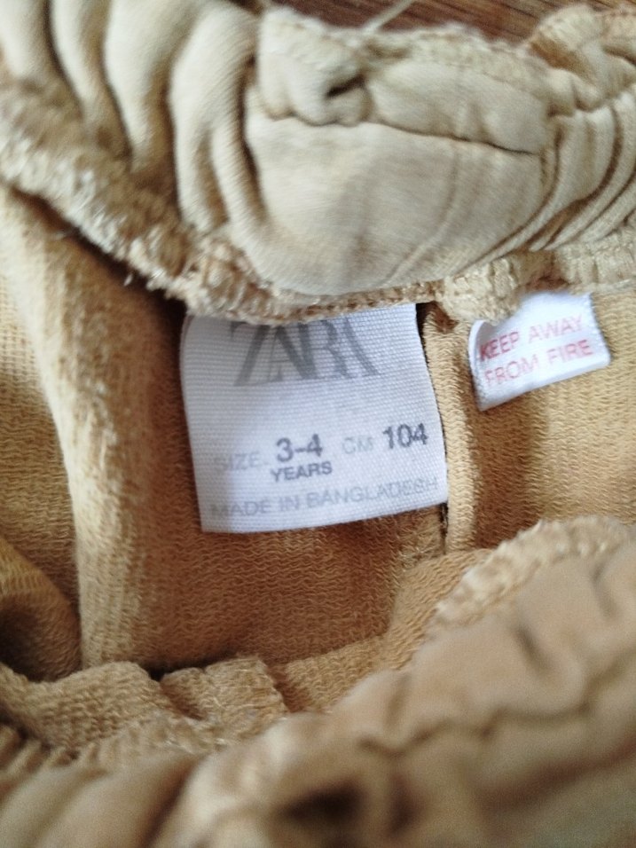 Bej Kız Çocuk Pamuklu Dar Kesim Tayt - Görsel 5