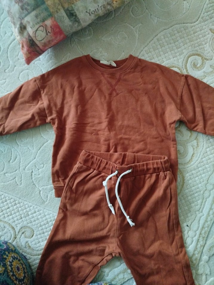 Kahverengi Basic Karyoka Detaylı Sweatshirt Takımı çiğit marka - Görsel 2