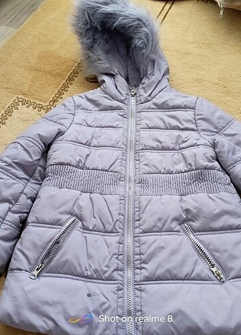 7 Yaş Beden mor Renk Kışlık mont