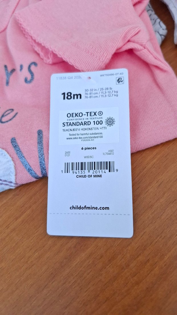 Carter's 18M 6 Adet Etiketli Body Zibin 12-18 Ay - Görsel 4