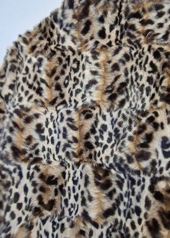 J2 Medium Leopar Desenli Kadın Suni Kürk Ceket - Görsel 6