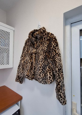 J2 Medium Leopar Desenli Kadın Suni Kürk Ceket - Görsel 2