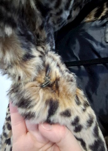 J2 Medium Leopar Desenli Kadın Suni Kürk Ceket - Görsel 8