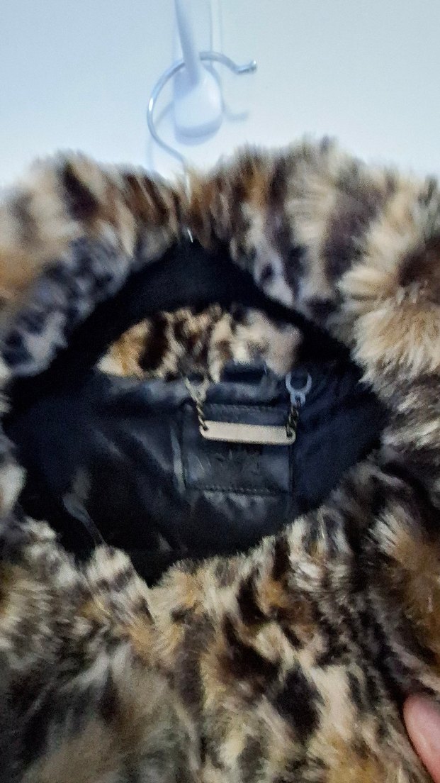 J2 Medium Leopar Desenli Kadın Suni Kürk Ceket - Görsel 4