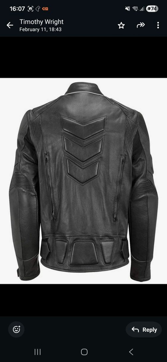 Wilsons Leather Erkek Deri Motorsiklet Ceketi Large - Görsel 2