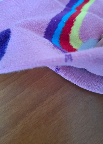 Kız Çocuk etiketli baskılı çorap 14 cm 3 yaş - Görsel 7