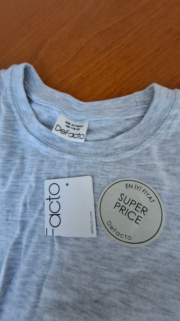 DeFacto 2Adet Gri Tisort 6 yas - Görsel 2