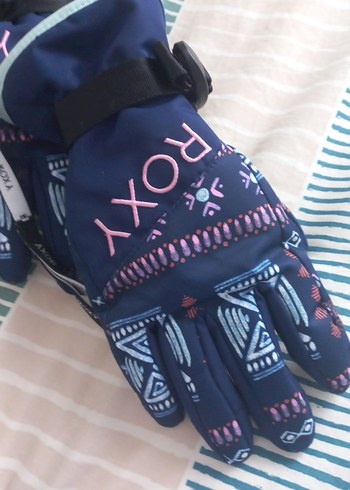 Kız Çocuk Lacivert Desenli Roxy Eldiven - Görsel 3