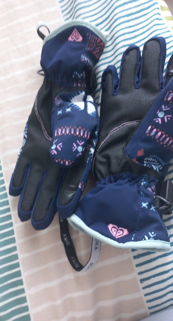 Kız Çocuk Lacivert Desenli Roxy Eldiven - Görsel 5