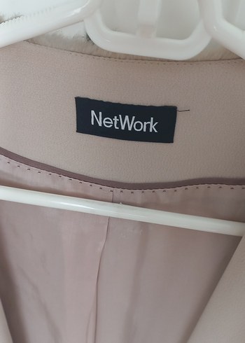 Bej Kadın Süet Kürklü Midi Ceket - Görsel 2