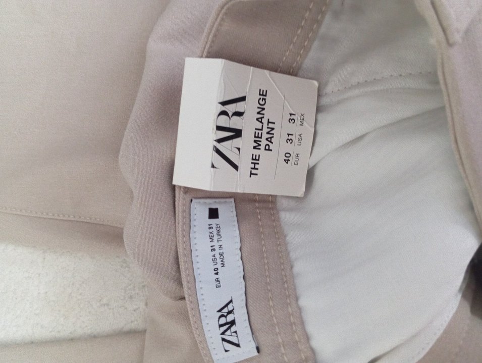 Zara Bej Düz Pantolon — görsel 2/4
