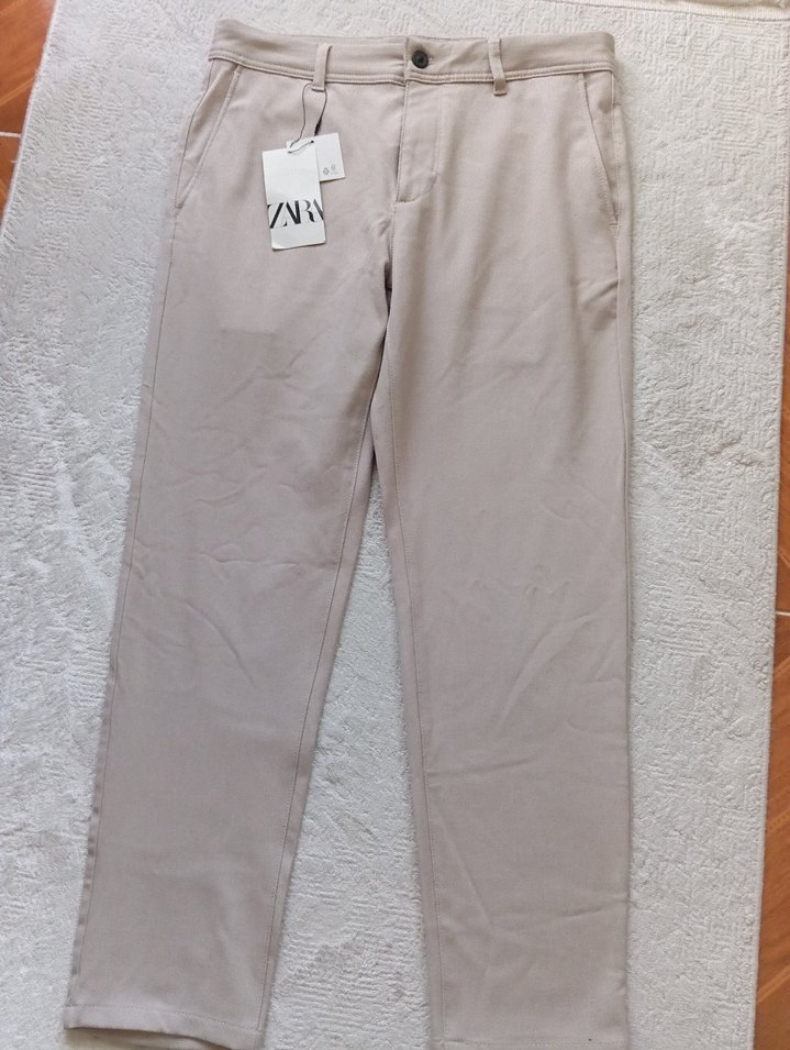Zara Bej Düz Pantolon — görsel 4/4