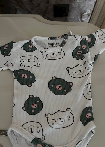 Uzun Kollu Örme Bebek Body - Gri Baskılı - Görsel 3