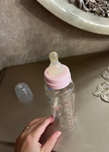 Pembe Desenli Bebek Biberonu - Görsel 3