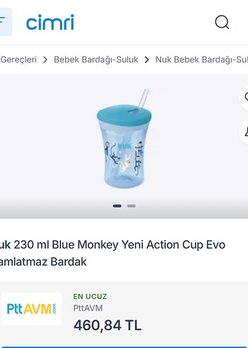 Mavi Bebek Biberonu ve Pipetli Bardak - Görsel 5