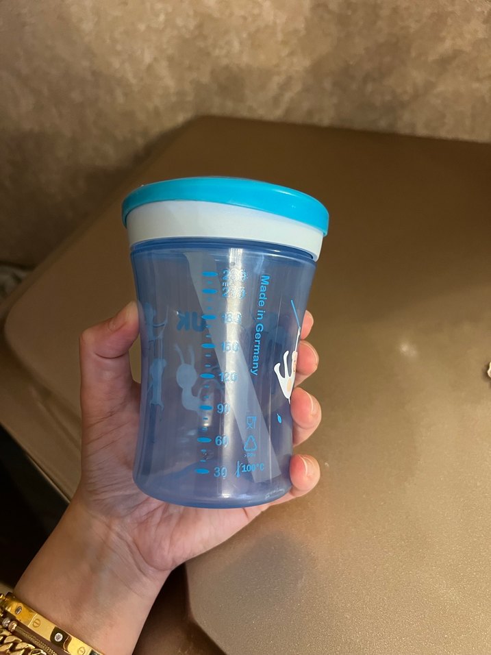 Mavi Bebek Biberonu ve Pipetli Bardak - Görsel 2