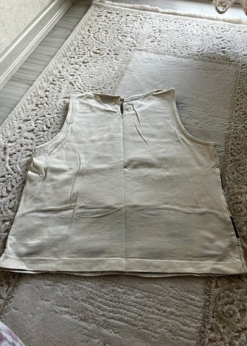 Gri Beyaz Kareli Örgü bluz - Görsel 2