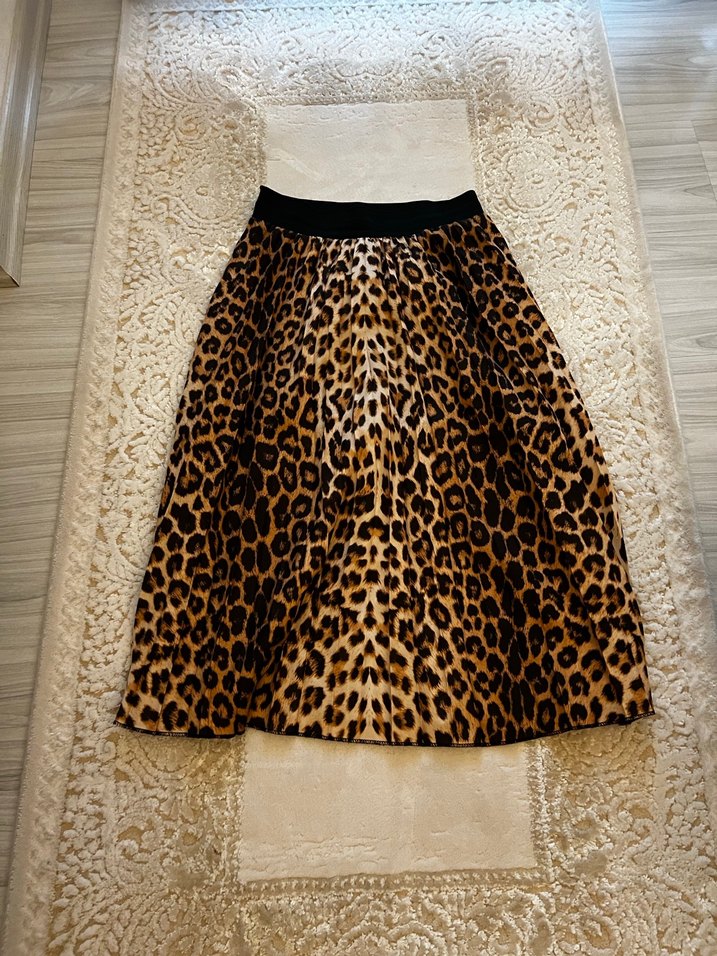 Leopar Desenli  Kadın Etek - Görsel 5