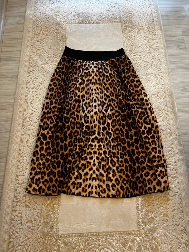 Leopar Desenli  Kadın Etek - Görsel 4