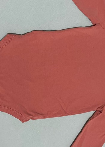 Kırmızı Uzun Kollu Bebek Body - Görsel 5