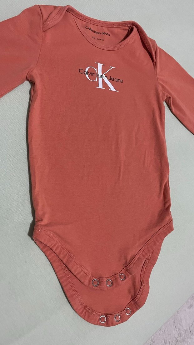 Kırmızı Uzun Kollu Bebek Body - Görsel 2