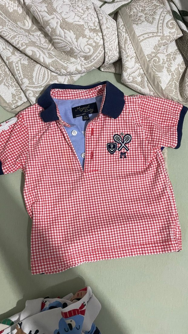 Kırmızı Erkek Çocuk Kısa Kollu Polo Tişört - Görsel 2