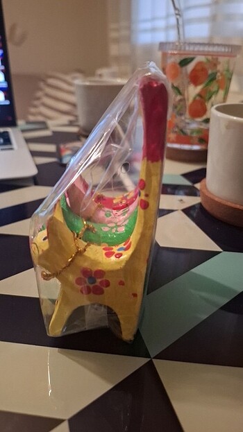 Diğer Dörtlü paketli kedi ahşap süs