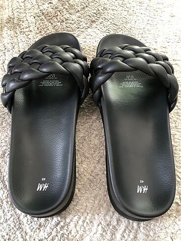 40 Beden siyah Renk H&M sandalet terlik