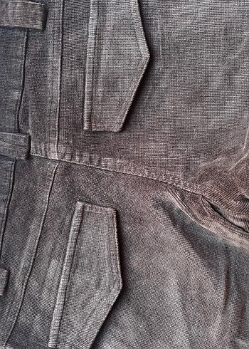 Kahverengi kadife kapri şortolon - Görsel 7