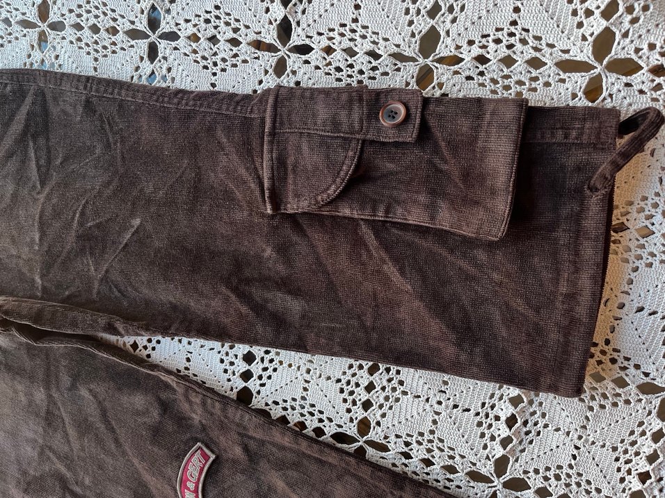 Kahverengi kadife kapri şortolon - Görsel 5