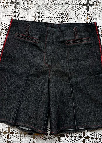 Vintage özel dikim kot şort - Görsel 6