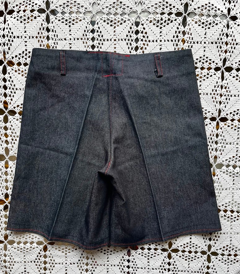 Vintage özel dikim kot şort - Görsel 5