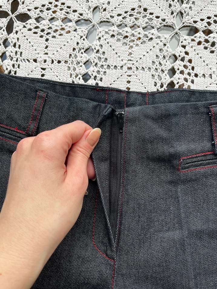 Vintage özel dikim kot şort - Görsel 3