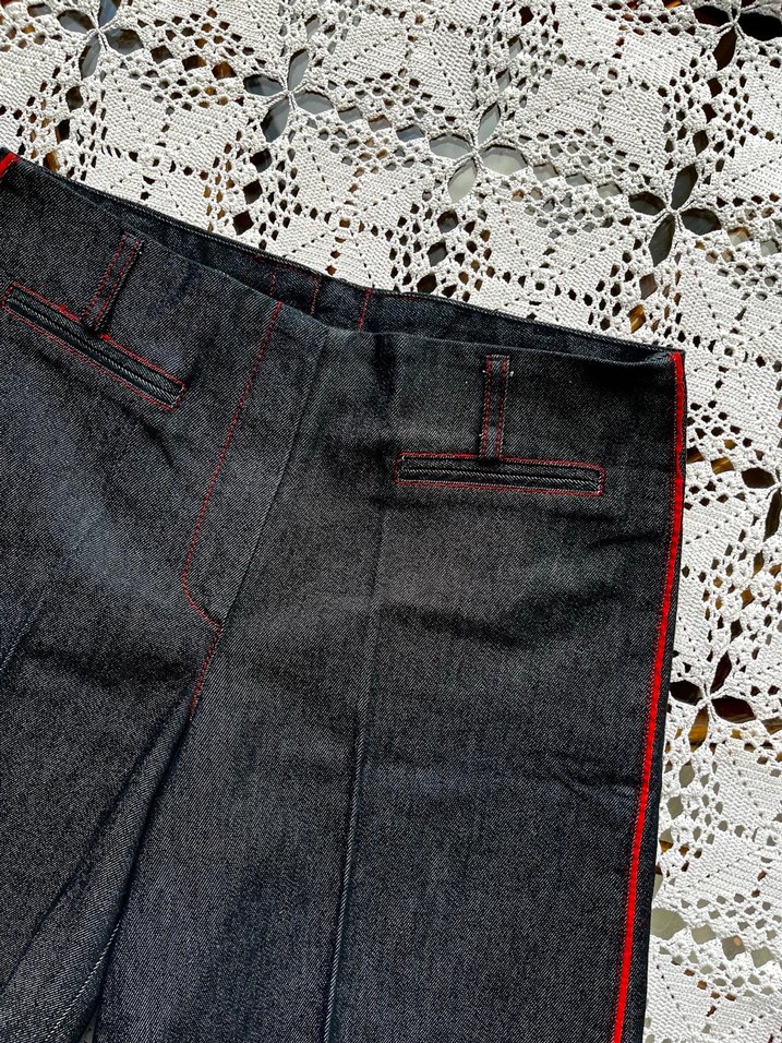 Vintage özel dikim kot şort - Görsel 2