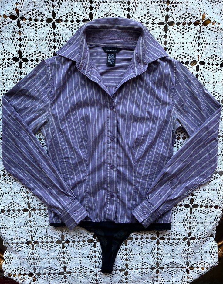 Y2k bodysuit gothic gömlek - Görsel 4