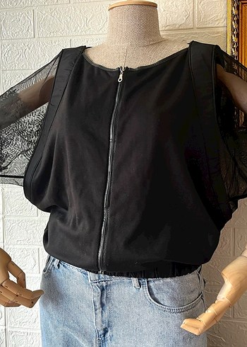 Siyah Mini Goth Kadın tül hırka - Görsel 8