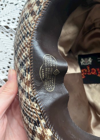 Vintage yün şapka kasket - Görsel 6